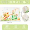 Watercolor Easter Placemat with Bunny,Placemats Set of 4,Easter Egg Dining Mat for Kitchen,Dining Room,Table Decoration,Watercolor Spring Holiday Themed Placemat 12x18 Inch