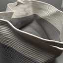 Maliton XXXLarge Blanket Basket Living Room - 22" x 22" x 14" Cotton Rope Baskets for Storage - Large Woven Basket for Toys, Towels, Pillows, Clothes- Rope Laundry Hamper with Handles - Nursery Bin (A-White & Grey)