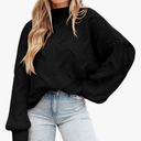 PRETTYGARDEN Women's Fall Oversized Pullover Sweaters Casual Crewneck Long Sleeve Chunky Cable Knit Tops Winter Clothing