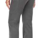 COMENII Scrubs for Women, Mid Rise Straight Leg Cargo Pants with Knit Yoga Waistband, Anti-Wrinkle Womens Scrubs Pants-R-Graphite L