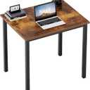 Need Small Computer Desk for Home&Office- 31.5'' Length Small Writing Desk Gaming Desk Students Laptop Use, Rustic Brown Desktop & Black Frame AC3FB(8060), 31.5x23.6 inch