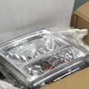 Headlight Assembly Compatible with 2005-2008 Nissan Frontier / 2005-2007 Pathfinder, Halogen Headlamp w/o Bulb Replace# 26060EA525 26010EA525, Chrome Housing Clear Lens White Corner