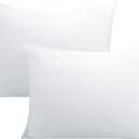 FLXXIE Microfiber Pillow Cases Standard Size, Soft Pillowcases with Envelope Closure, Wrinkle, Stain Resistant Pillow Covers, 20x26, White
