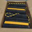 Wheel Chocks for RV Trailer Camper Trucks and Aircraft, Versatile Heavy Duty Rubber Wheel Chocks Block with 3 Reflective Strips, Tire Wheel Immobilizers & Chocks, [2pair/4pack with Rope]RV Accessories