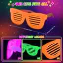 Mega-L 12 Pcs Glow in The Dark Glasses, Glow in The Dark Party Supplies, Neon Fluorescent Blacklight Eyeglasses Party Favors, Glow Photo Booth Props Eyewear Accessories for Women, Men, Adult Halloween
