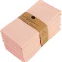 NATURALCRAFT Cloth Napkins Set of 12 Cotton Linen18x18 in Washable Napkins Cloth - Soft Durable Easter - Ideal for Hotel Farmhouse Party Wedding Dinner Spring Everyday Use Peach