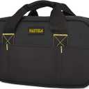 FASTECH Heavy Duty Tool Bag 14-Inch, Wide Mouth Tool Tote Bag, Waterproof Tool Organizer Bag, Electricians Repairman Tools Tote Bag (Black)