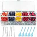 INNOVATIVE LIFE Bar Serving Tray on Ice with 5 Compartments Container, Fruit Trays for Serving, Garnish Platters with Lid, Clear