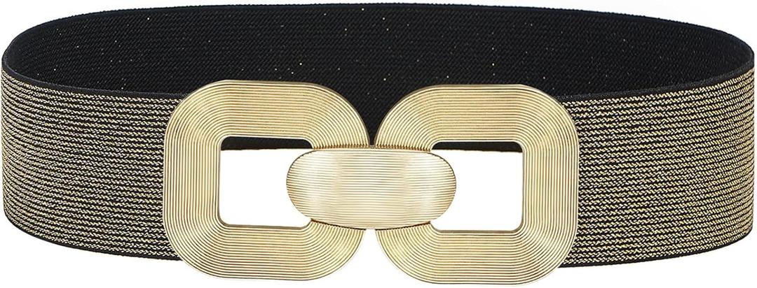 Glamorstar Women Wide Stretchy Belts Elastic Waist Belts for Dresses