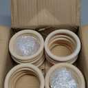 30 PCS Natural Wooden Rings 4 Inches Unfinished for Craft Solid Wood Circles 15mm Thick for DIY Crafts Macrame Knitting Pendant Connectors Jewelry Making (30PCS X 100 mm)