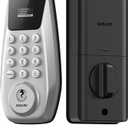 DESLOC C100 Keyless Entry Door Lock with Visual Display, 100 Customizable User Codes and 4 One-Pass code, door locks for front door with 2 Keys,12 Months Battery, IP54, BHMA Grade 3, Auto Lock, Silver