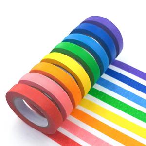 8PCS Colored Masking Tape - Painters Tape, Rainbow Colors Rolls, Kids Art Supplies, Great for Crafts, Labeling, DIY Decorative, 1/2 Inch Masking Tape- Tiny Size (Multiple colors)