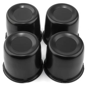 RTrhinoTuning 4PCS 3.31" 84mm Push Through Center Caps Wheel Center Caps for Truck Trailer Wheel Rim, 3.31" Hub, 3.03" H Matt Black Hub Caps
