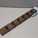 Whitmor 6-Hook Modern Industrial Wall Mounted Wooden Coat Rack