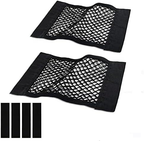 Universal Mesh Cargo Net for Car Trunk Storage,Elastic Small Automotive Cargo Net Pocket Wall Sticker Organizer Pouch Bag Storage for SUV,2 Pack with Tape Stickers Universal Mesh Cargo Net for Car Trunk Storage,Elastic Small Automotive Cargo Net Pocket Wall Sticker Organizer Pouch Bag Storage for SUV,2 Pack with Tape Stickers