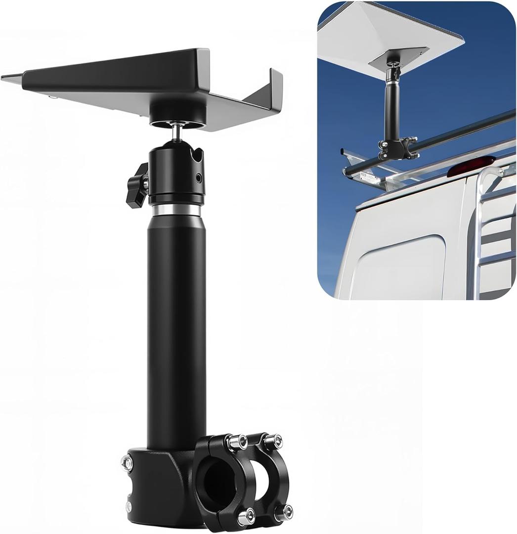 Starlink Mini RV Mount Kit - Adjustable Pole Clamp for Ladders/Guardrails, Universal Starlink Satellite Dish Mounting Bracket, Travel-Ready Accessory for RV/Camping