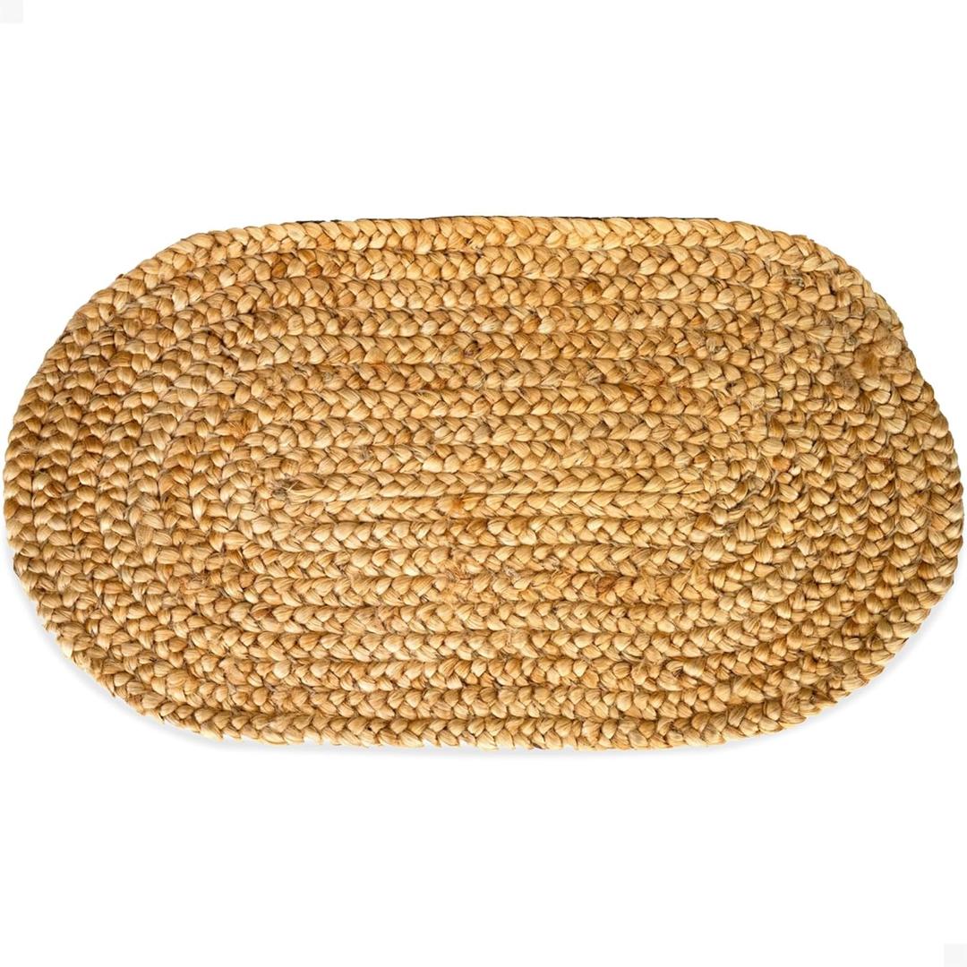 THEODORE MAGNUS Door Mat  Coir Doormat for Outdoor Entrance, Durable Welcome Mat, Perfect for Front Door and Entryway - Outdoor/Indoor - Rope - Oval - 17" x 30"