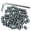 50pcs Set Screws 1/4-20 x 3/8" inch 304 Stainless Steel Allen Head Hex Hexagon Socket Set Screws with 1/8" Allen Wrench,Set Grub Screws Hex Allen Head Socket Set Screws.(3/8" Length)