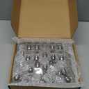 50 Set Mini Salt and Pepper Shakers Small Salt and Pepper Shakers Bulk Clear Glass Individual Tiny Spice Seasoning Holders for Home Restaurant Kitchen Table Wedding Party Supplies(Silver)