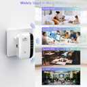 WiFi Extender, WiFi Extenders Signal Booster for Home Up to 5000 sq.ft and 50 Devices, WiFi Range Extender, Wireless Repeater, Long Range Amplifier with Ethernet Port, 1-Tap Setup, Alexa Compatible