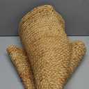 KEMA Natural 3ft Jute Braided Round Area Rug,Handmade Reversible Boho Farmhouse Rug, Rustic Vintage Handwoven Carpet for Living Room, Bedroom, Entryway & Kitchen (1 foot 1 inch (Round))