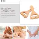 DOITOOL Wooden Foot Massager Roller Handheld Acupoint Massage Tool for Neck Shoulder Back Relief Portable Natural Wood 5.90X3.14X1.18 Inches