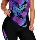 LALAGEN Womens Plus Size Swimsuits 2025 Modest Rash Guard Capris Tankini Bathing Suits Two Piece Bathing Suit Swimwear XL
