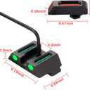 No-Tritium Fiber Optic Sights for Glock 17, 17L, 19, 22, 23, 24, 26, 27, 33, 34, 35, 38, 39 - Red/Green Dot Fiber Optic Sights for Glock