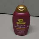 OGX Frizz-Free + Keratin Smoothing Oil Shampoo, 5 in 1, for Frizzy Hair, Shiny Hair, 13 Fl Oz