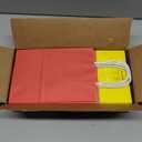 RACETOP 32 Pack Small Paper Gift Bags with Handles, 5.8"3.2"8.25" Kraft Paper Party Favor Bags Bulk for Kids Birthday, Baby Shower, Crafts, Wedding, Party Supplies (8 Colors) (Green)