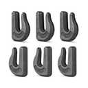 6Pack 3/8'' Weld-On Forged Clevis Grab Chain Hooks, Heavy Duty Forged Grade 70 Grade Utility Hook Weldable for Trailer Truck, Rigging, Car, SUV, RV, UTV, Tractors Loader Bucket-6600 LBS Capacity (6 Pieces)