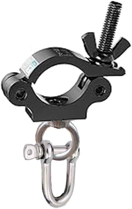40-52mm Heavy Duty Truss ClampWider Aluminum Alloy Lights Hooks for LED Video Wall Displaywith Eye Bolt and U-hook Stage ClampsBlack (1)