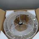 18" Semi Flush Mount Ceiling Light with Fabric Lampshade Modern Drum Ceiling Lamp Gold Ceiling Light Fixture for Dining Room Kitchen Bedroom Living Room