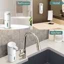 Automatic Foaming Soap Dispenser,3-Level Adjustable Foam, Wall Mount Dispenser,USB Rechargeable,11.8oz/ 350ml,Touchless Hand & Dish Dispenser for Bathroom, Kitchen,Hotel, Restaurant