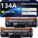 134A Black Toner Cartridge with Chip Compatible for HP 134A 134X W1340A Toner Cartridge to Work with M209dw 232dw 232dwc 233sdn 233dw 234dw 234sdw 236dw 236sdw Series Printer, 2-Pack