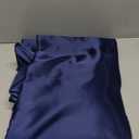 Vonty Satin Sheets Queen Size Silky Soft Satin Bed Sheets Navy Blue Sheet Set, 1 Deep Pocket Fitted Sheet + 1 Flat Sheet + 2 Pillowcases