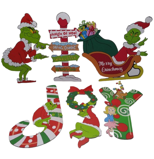 20" Christmas Yard Sign Stakes Outdoor Christmas Decorations (6 Piece)