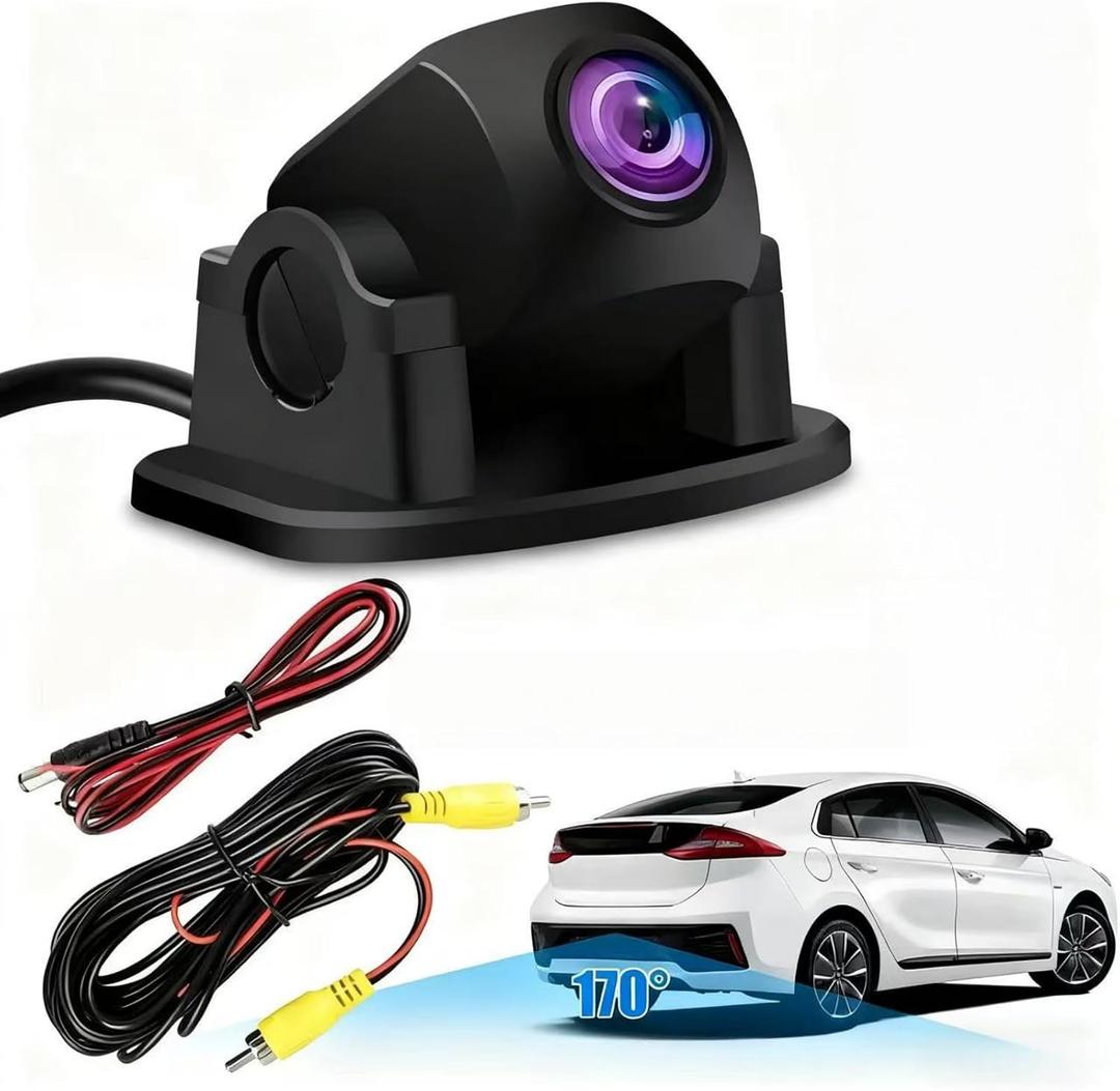 Unique Backup Camera for Cars AHD 1080P 170 Degree Wide View Angle Rear View Camera Back up Camera with Clear Night Vision IP68 Waterproof Reverse Camera for Car Sedans SUV MPV Van Pickup (6m Cable)