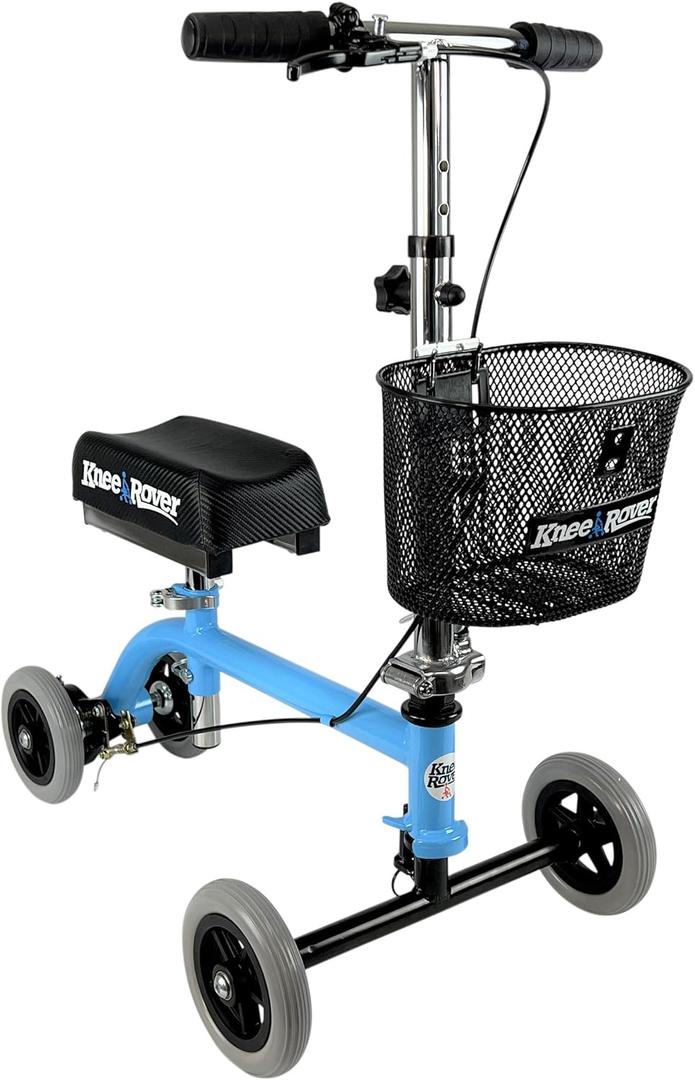 KneeRover Kids Knee Walker Child Knee Scooter for Small Adults for Foot Surgery, Broken Foot, Ankle Injuries - Lightweight Pediatric Knee Scooter for Broken Ankle (Light Blue)