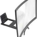 BESPORTBLE Curved Mobile Screen Magnifier with Adjustable Stand 9.84 Inch Phone Screen Enlarger Bracket for Clear Video Viewing Hands-Free Use
