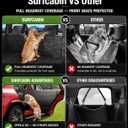 Surfcabin Dog Car Seat Cover for Back Seat with Door Protection | Waterproof & Resists Dog Scratches, Non-Slip, Easy to Install & Foldable Dog Hammock for MidSize SUVs