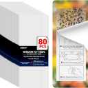 80 Pack Window Fly Traps Sticky,Clear Fly Paper Indoor for Home,Window Sticky Traps Fruit and Housefly Trap Indoor Fly Catcher Bug Traps Gnat Catcher Killer