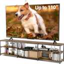 Aquzee 100 inch TV Stand, Extra Large 98" Wide Entertainment Center for 85" - 110" Television, 3 Tier Heavy Duty Wood Console Table with Storage for Living Room Home Theater, 98"W X 15.75"D X 23.98"H