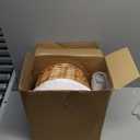 Havawish 3 Pack Wicker Bread Baskets Winter Gifts Handmade Serving Woven Baskets with Warmer Stones Removable Liner Cover Tongs 3 Sizes for Home Kitchen Housewarming Gifts