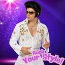 4pcs Set 50s 60s Rock Legend Wig for Men Singer Rocker Costume Wig for Cosplay Halloween Party