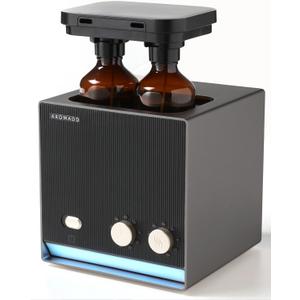 Smart Aroma Waterless Essential Oil Diffuser, Cold Air Tech Scent Air Machine for 2000 Sq Ft, 200ml Hotel Collection Diffuser for Home & Office (Black Titanium, Two Scents)