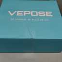 Vepose Women's Knee High Boots, Tall Riding Square Toe Chunky Low Heel Motorcycle Boots with Rivets (10, Black)