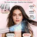 FMZ Professional Ionic Hair Blow Dryer with Smart Display, 1875W High Speed Brushless Motor for Fast Drying, Small Portable Light weight Low Noise, Curly Diffuser Blowdryer for Women Kids Salon Travel