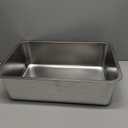 Kirecoo Stainless Steel Cat Litter Box, Large Metal High Sided Cat Pan Box, Indoor Litter Tray, Non Stick, No Smell, Easy to Clean, Pet Toilet Supplies for Cats