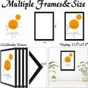 12x18 Picture Frame Set of 4, Black 12 x 18 Frame High Transparent Wall Gallery Poster Canvas Photo Frames for 12 by 18 inches